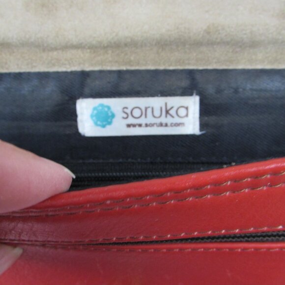 Soruka Leather Crossbody Bag Women Multicolor Adjustable Square and Rounded - Picture 5 of 7